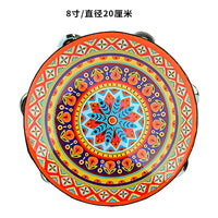 铃鼓舞蹈道具新疆维吾尔族手鼓幼儿园手拍鼓乐器敦煌飞天鼓考级用