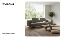 sleekstreamlined design 3-Seater Sofa Japanese Minimalist Aesthetic artistic design 3-Seater Upholstered Sofa Modern Minimalist design for living Room Furniture for home residents, Office, Bedroom