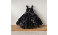 OB11 Doll Dress Bow Waist Sleeveless Doll Dress Decorative Buttons 1/12 BJD Outfit