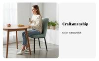 Channel Tufted Side Chair High-Resilience Cushion for Kitchen, Bedroom, Adults