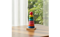 Wooden Stacking Piling Toy Rainbow Piling Toy Educational Rainbow Stacker for Young Children, Infants, Nursery, Preschool