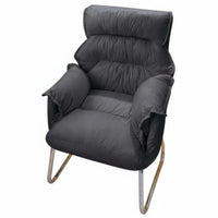 Padded Recliner with Footrest Foldable Design Armchair Adjustable Spinerest Stain-Resistant Textile for Awayice Workers, Readers