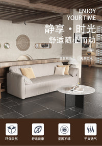 侘寂风小户型民宿公寓服装店会客区客厅接待直排休息区双人沙发