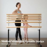Stable Base Portable Ballet Barre Long-Lasting Construction Freestanding Ballet Barre Non-Slip Feet Portable Dance Bar Heavy Duty for Adults, Dancers, Beginners, Home Use, Gym