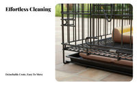 Easy to Clean Dog Kennel Double Door Design Dog Crate with Removable Tray Secure Latch Lock Pet Housing Rust-Resistant for Small Dogs, Young Dogs, Outdoor, Training