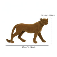 Flocked Cat Sculpture Matte Animal Statue Sculptural for Desktop, Art Collectors
