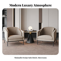 Upholstered Armchair Light Luxury design Upholstered Tub Chair Comfortable Seat Ergonomic Backrest for Readers, Adults, Bedroom