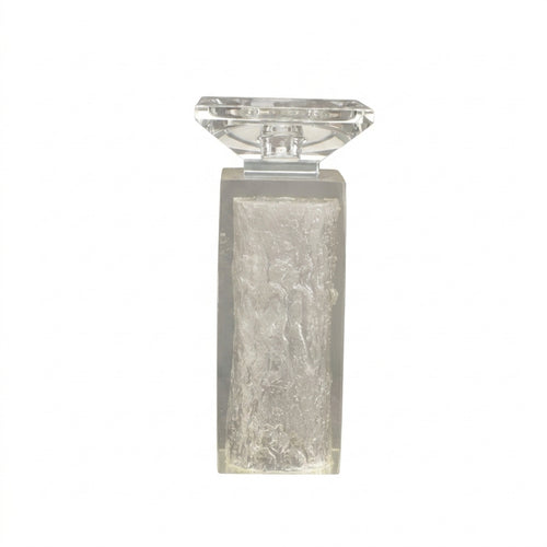 Glass Candle Holder Tall Crystal Candle Holder Elegant for Living Room, Entryway