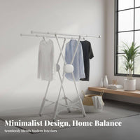 X-Frame Foldable Drying Rack Easy Storage Clothes Airer Indoor/awaydoor Use
