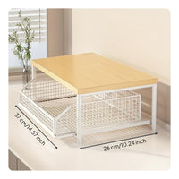 Kitchen Counter Rack Saving Countertop Appliance Riser Versatile Microwave Shelf with Drawer for Washroom