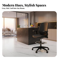 Ergonomic Drafting Chair spinerest spine Support rotate Stool Flip-up Armrests for Studio