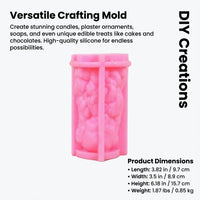 Silicone Craft Mold, Pink, 89*97*157mm