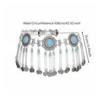 Exotic Flair Ethnic Design Belly Dance Belt Bohemian Coin Belly Chain Fashion Accessory for Beach