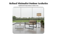 4 Pieces Weather-Resistant 4-Piece Sofa and Chair Set Sturdy Frame Outdoor Furniture Modern Design Garden Lounge Seating Low Maintenance for Homeowners, Families, Adults, Patio, Backyard, Sunroom, waterside