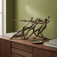Abstract Metal Sculpture Stylized Figures Abstract Figurine Slender for Tabletop