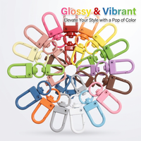 Swivel Snap Hook Keychain Clips, Small Rotating Clasp for Keys and Bags, Colorful Zinc Alloy Keyrings, Mini Metal for Collectors