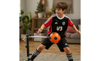 Indoor Soccer Training Device with Suction Cup Height-Adjustable Football Training Aid with Suction Cup Portable for Beginners, Kids, Home, Living Room