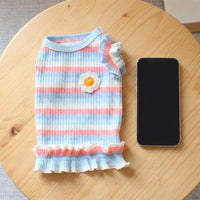 Dog Dress and Cat Dress with Ruffled Skirt, Sleeveless Summer Clothes for Small Dogs and Small Cat Clothes, Casual Style Unisex Spring Outfit
