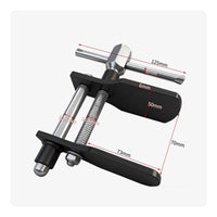 Hand-Operated Brake Caliper Piston Tool Threaded Spindle Piston Reset Tool T-Handle Disc Brake Compressor Knurled Grip for Mechanics, Garage