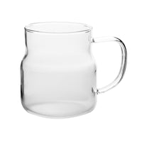 High Temperature Resistant Large Capacity Borosilicate Glass Cup Microwave Safe Large Handled Glass Cup Polished Rim for Daily Use, Home