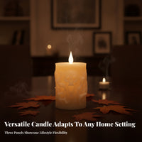 Spooky Skull Candle | Warm Eerie Glow, LED Candle with artificial wick, for spooky venues