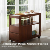 Rolling Utility Cart minimalist design Side Table Movable with casters for Living Room