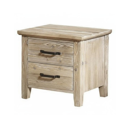 Bedside Cabinet with Drawer and Cupboard Utilitarian Design Nightstand Vintage Design Sturdy Construction