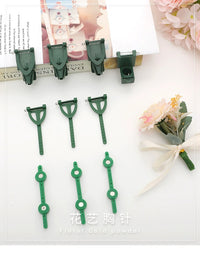 Triangle Plastic Brooch Clip for Wedding Flowers and DIY Bouquet Packaging