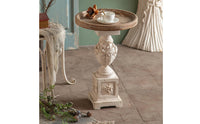 Vintage Round Side Table Distressed French Style Side Raised Edge Table rims Home Furniture