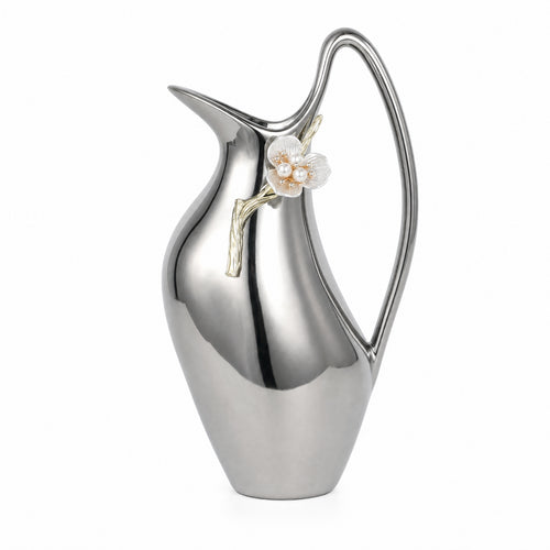 Pitcher Vase with Handle Modern Vessel Minimalist for Mantel