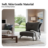 Upholstered Barrel Chair Light Luxury Household Furniture Italian Aesthetic Design Comfortable Seating for Adults, Readers
