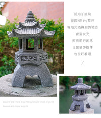 中式仿古宫灯太阳能户外庭院装饰摆件花园别墅阳台落地景观灯