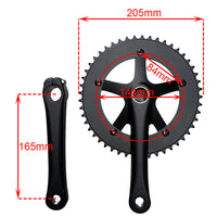 Road Bike Integrated Crank 165mm with 49T Chainring and BB