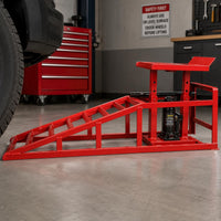 Car Service Ramp Sloped Hydraulic Car Ramp Garage Equipment Measured Markings Heavy Duty Steel