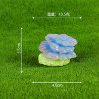 彩色夜光蘑菇发光小摆件 盆景多肉园艺鱼缸桌面装饰DIY用品配件
