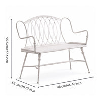 Garden Bench with Armrests Vintage Metal Bench Antique-Look Furniture for Homeowners, Gardeners, Entryway