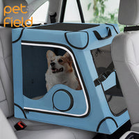 Foldable Portable Car Dog Cage, Waterproof and Breathable Pet Carrier for Medium Dogs