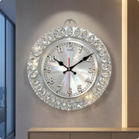 Round Analog Wall Timepiece 12-Hour Clock Face Home Decor Easy to Read