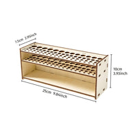 Wooden Makeup Brush Holder Minimalist Design Multi-Hole Pen Stand Large Capacity