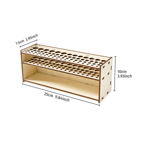 Wooden Makeup Brush Holder Minimalist Design Multi-Hole Pen Stand Large Capacity