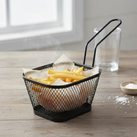 French Frying Serving Basket Easy to Clean Mesh Food Basket and Practical Kitchenware for Home