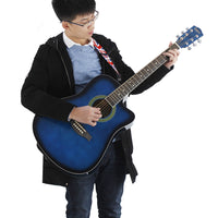 41寸民谣练习吉他缺角原声吉他初学者吉他批发普及琴木吉他Guitar