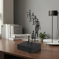 Human Figure Sculpture Modern Sculpture with Base Decorative for Living Room
