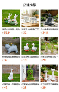 跨境夏季雨靴鸭子庭院装饰摆件户外花园树脂工艺品装饰鸭子摆件
