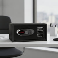 Compact Steel Safe with Keypad Matte Digital Lock Box for Hotel Rooms