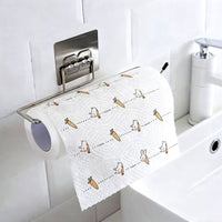 Paper Towel Holder Easy Installation Under Cabinet Space Saving Kitchen Rag Hanger for Renters, Lavatory, RV