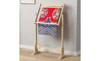 Cross-Stitch Frame Stand Wooden Needlework Stand with Floor Base Freestanding Embroidery Frame Holder for Embroiderers, Crafters, Craft Room