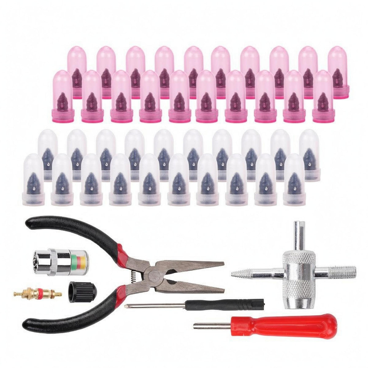 40 Pieces Tire Repairing Kit Compact Tire Plug Kit Easy to Use Vehicle Accessory