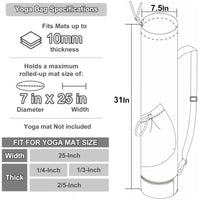 Yoga Mat Carrier Bag with Water Bottle Holder