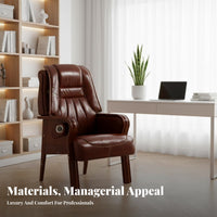 Reclining Computer Chair Managerial Decompresssign Rotating Seat Highspine-Supporting Thick Padding for Managerials